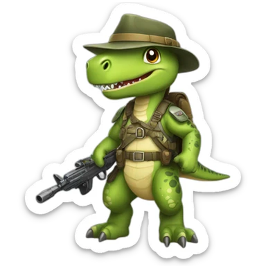 dinosaure chasseur sticker