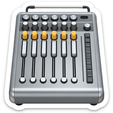mixer with faders  sticker