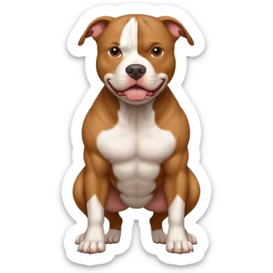 Aggressive pitbull sticker