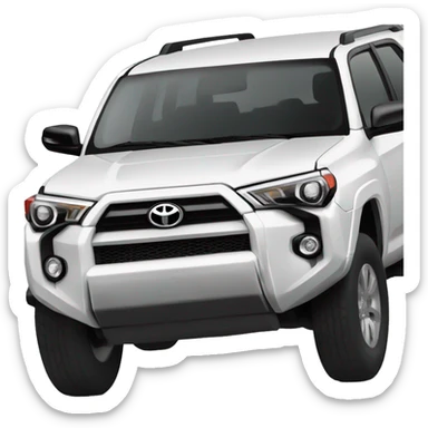 White Toyota 4runner sticker