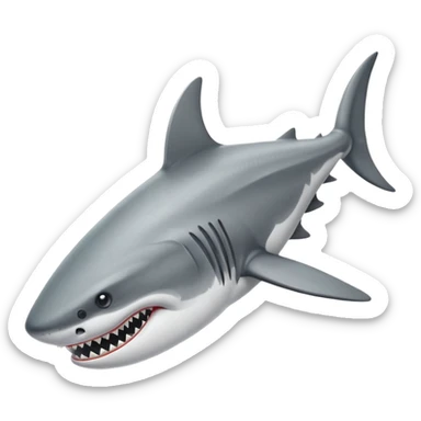 Tiburón con zapatillas nike sticker