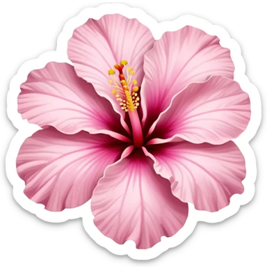light pink hibiscus sticker