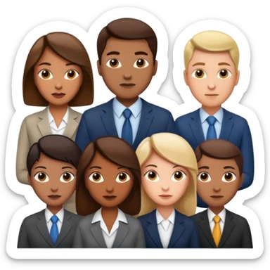 corporate social responsibility for large enterprise team but not wearing casual clothes sticker