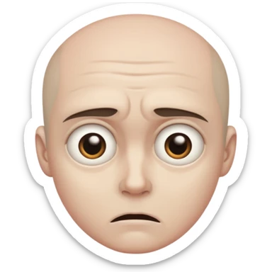 very disturbed face sticker