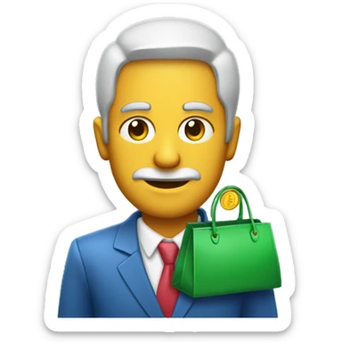 Ladron con bolsa de dinero sticker