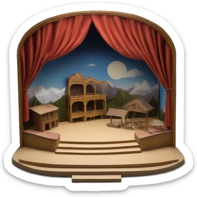 scenography scenic maquette model theatre sticker
