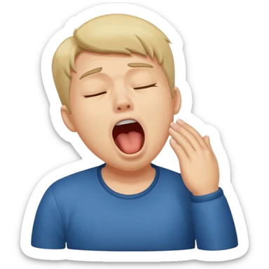 People Yawning without Hand sticker