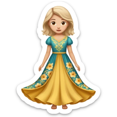 دختر با لباس sticker