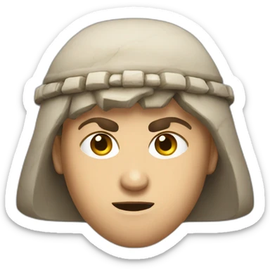 angry young caucasian ancient israelite man sticker