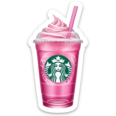 pink drink from star bucks that has the logo no whip cream sticker