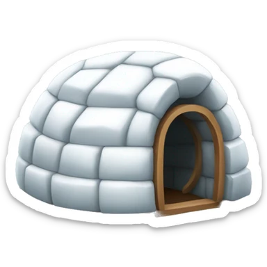Igloo with no door an slightly angled sticker