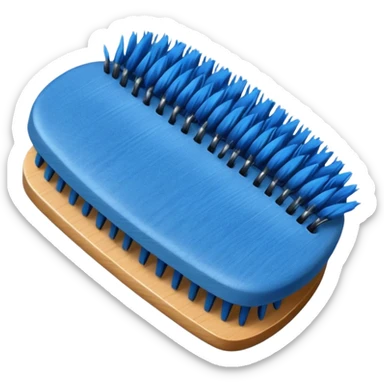 Denim hair brush sticker
