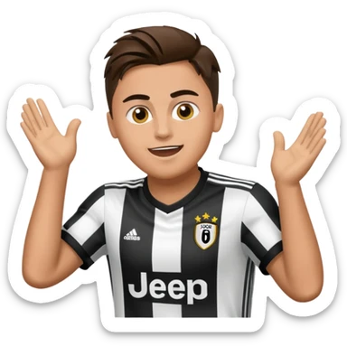Hazme un emogi con la celebracion de paulo dybala sticker