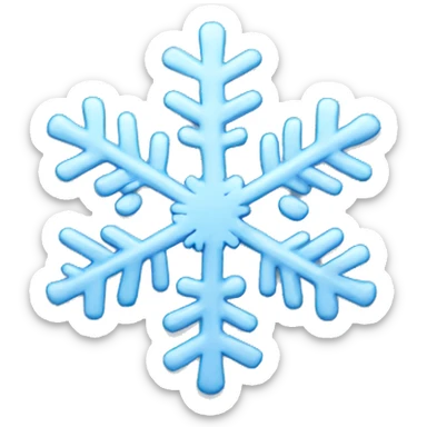 Pastel blue snowflake sticker