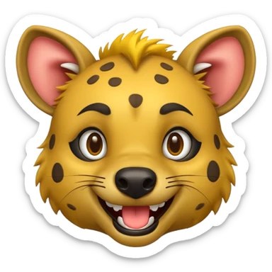 hyena cartoon  emoji sticker