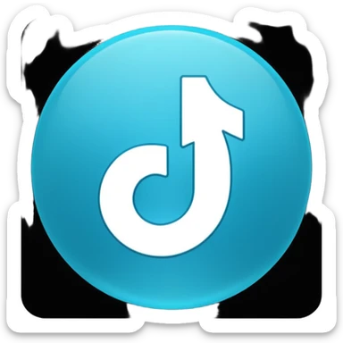 Blauer Haken von tik tok sticker