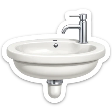 retro wash basin
 sticker