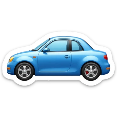 blue car ios emoji sticker