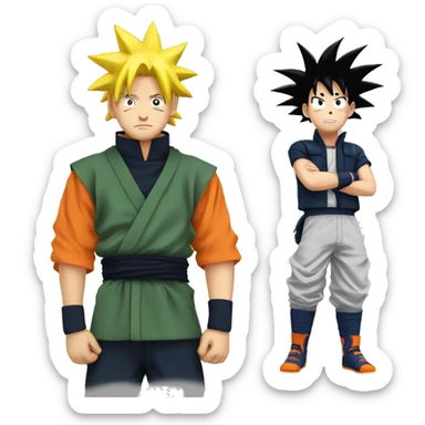 Naruto y goku sticker