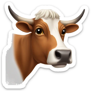 Longhorn cow sticker
