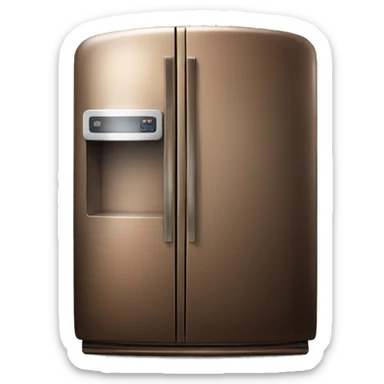 Realistic isolated bronze fridge sticker
