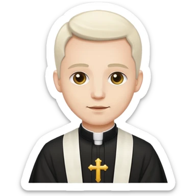 The priest presiding over the wedding sticker