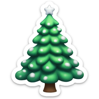 cute christmas tree with snow on it sticker