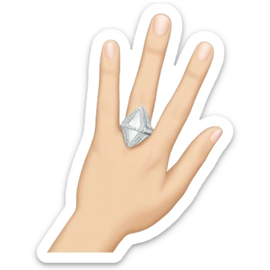 Hand with diamond ring ￼ sticker