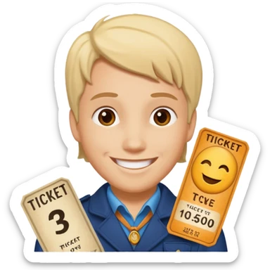 crea un avatar come personaggio ticket to ride ma solo viso sticker