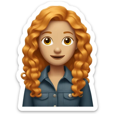 Ginger women with blond longhair dachshund  sticker