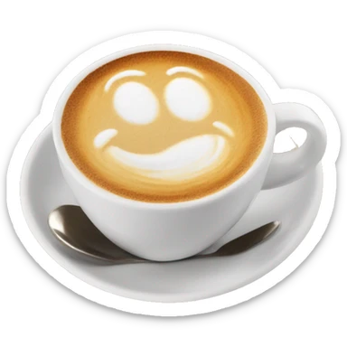 latte art and book sticker