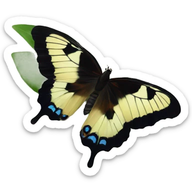 Butterfly on a lillie sticker