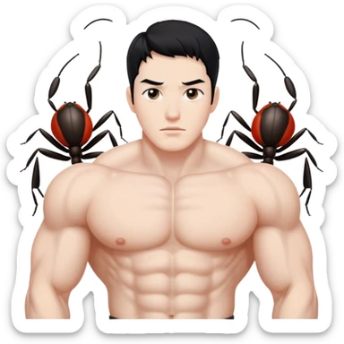 Sung Jin Woo from Solo Leveling facing the ant king of Jeju Island sticker