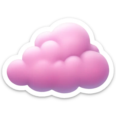 A pink cloud  sticker