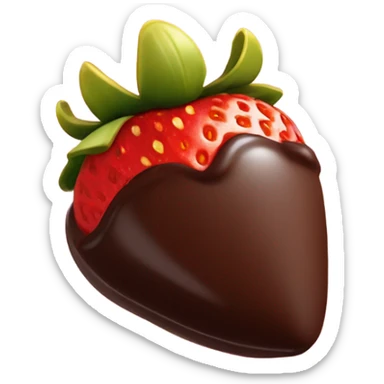 Chocolate covered fruit sticker