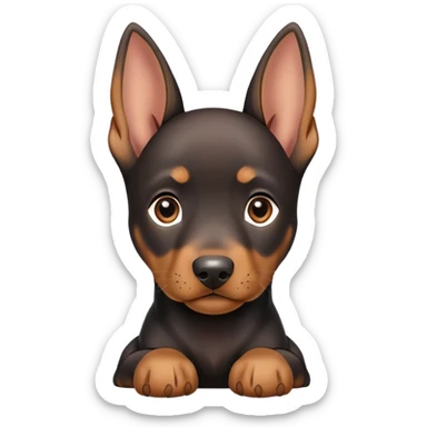 Dobermann puppy sticker