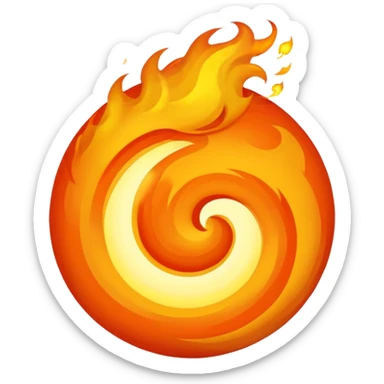 fire ball more fire sticker