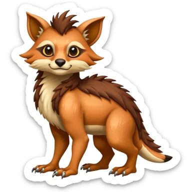 Anthropomorphic digitigrade Vernid-creature by LiLaiRa (full body) sticker