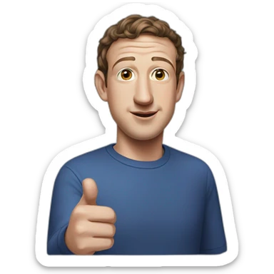 mark zuckerberg looking left pointing left sticker
