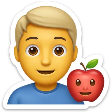 animated emoji having man apple style sticker
