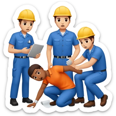 work place accident sticker