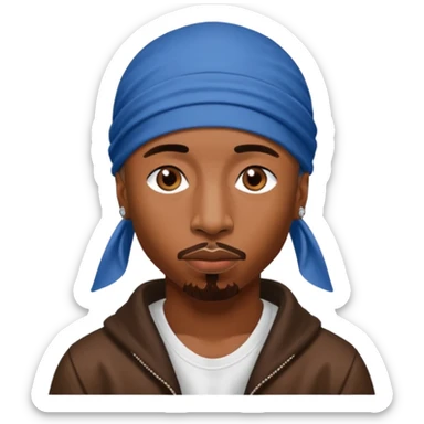 2Pac only face and durage sticker