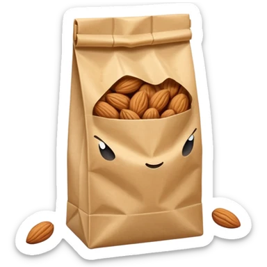 candied almonds in paper bag sticker
