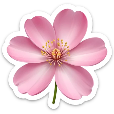 A bright spring blossom with soft pink petals opening gently sticker