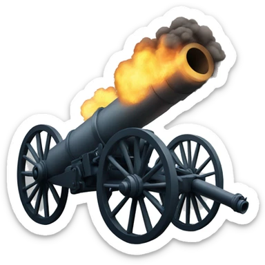 Cannon fire sticker