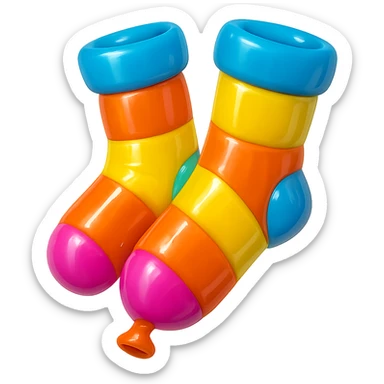 cute socks, balloon style sticker