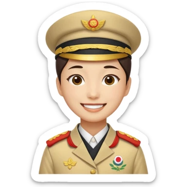 Korean serving staff sticker