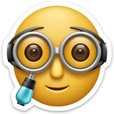 oculos, lente e microscopio objetos sticker