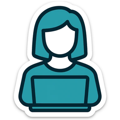 Increase the opacity and thickness of all lines and fills, keep the face transparent, use teal color #49aea3, ensure the icon is bold and clearly visible, with a transparent background. sticker