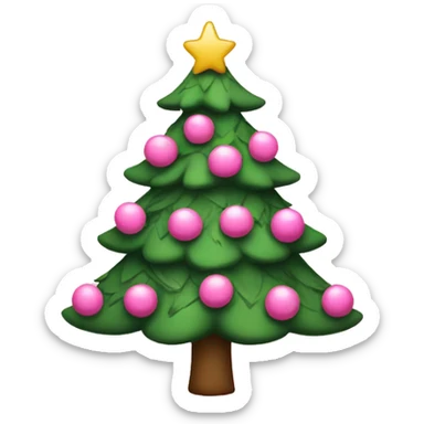 christmas tree pink themed  sticker